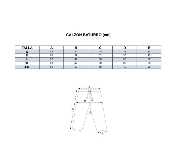 Guía talla calzoncillo